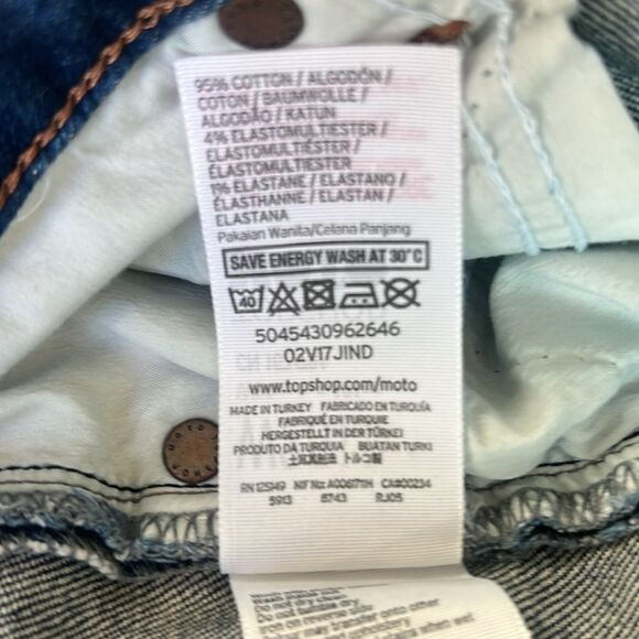 Topshop Motto Lucas Skinny Distressed Ripped Women's Jeans size 25 - Picture 9 of 10